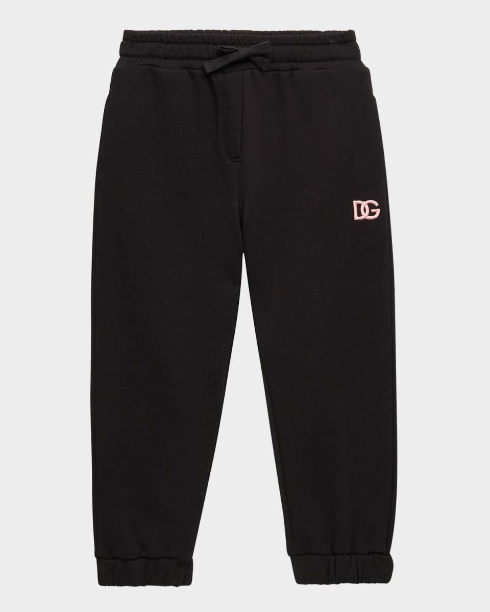 Boy's Jersey Sweatpants W/ Interlocked Logo, Size 4-6